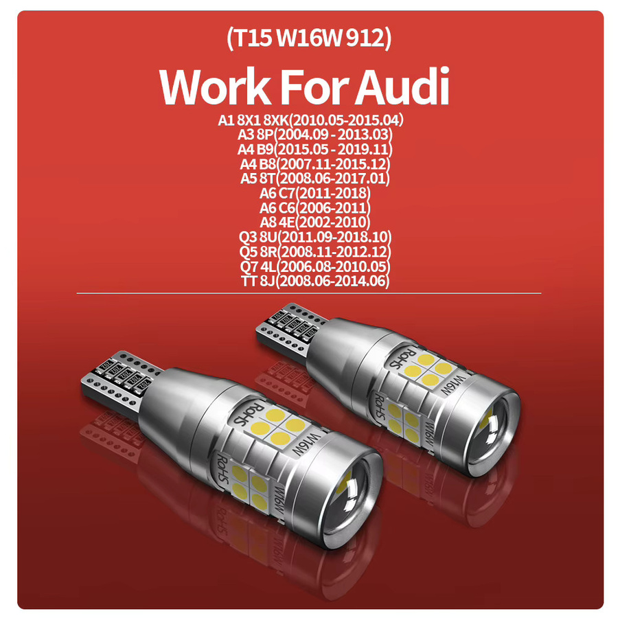 LECIBUBI 2 Stück W16W T15 921 912 LED Canbus Rückfahrlichtlampen für Audi A1 A3 A4 A5 A6 A8 - Bild 2