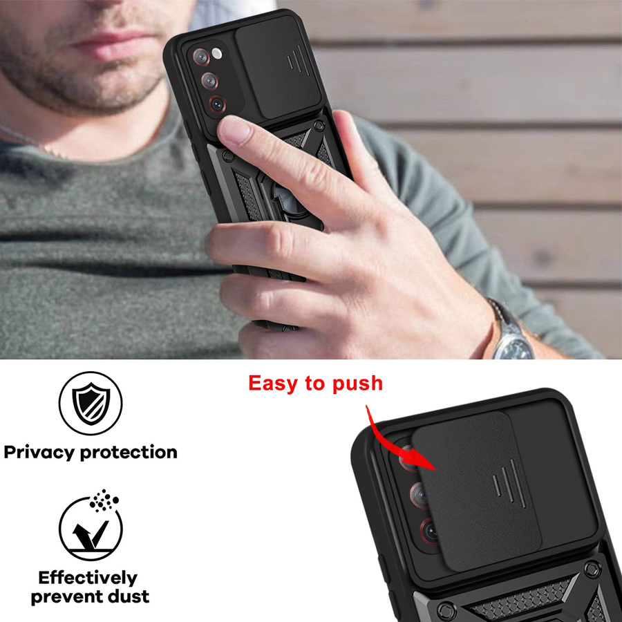 Magnetische Ring Halter Schutzhülle für Samsung Galaxy S20 FE in Schwarz und Grün - Bild 2