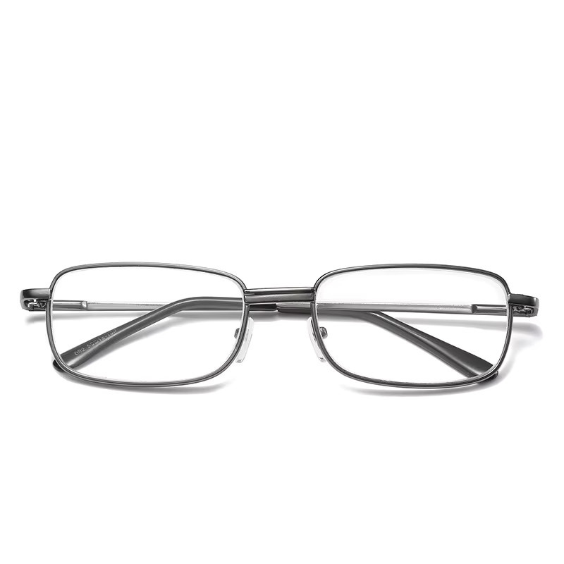 Shatar Lesebrille, Metall, Vollrand, rechteckig, grau, Unisex - Bild 3