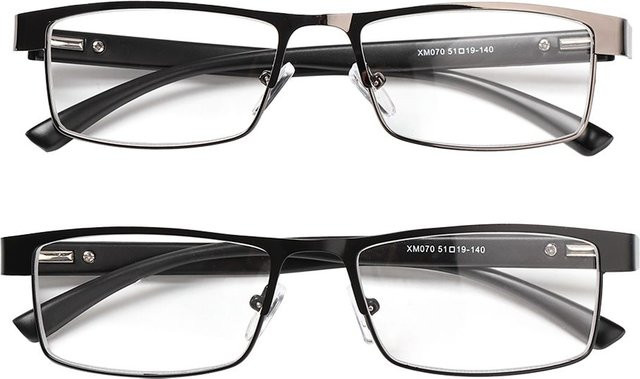 KLASSNUM Lesebrille, Titan, Vollrand, rechteckig, schwarz, Herren - Bild 1