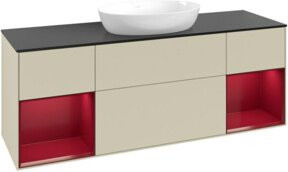 V&B Waschtischunterschrank Finion in Silber Grau lackiert, Breite: 160 cm, Tiefe: 50,1 cm, Höhe: 50,1 cm - Bild 1