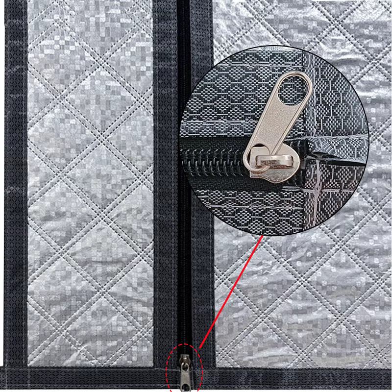 zxqwan Thermische Baumwollvorhänge für Winter, Wind- und Kältebeständige Vorhänge mit Doppelreißverschluss und selbstklebender Befestigung, blickdicht, Breite: 160 cm, Höhe: 160 cm - Bild 3