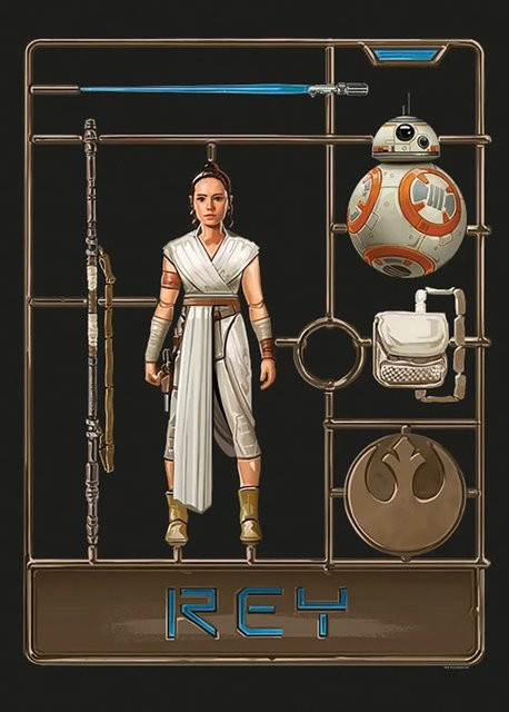 Komar Wandbild Star Wars Toy Rey, bunt, B/H: 50 x 70 cm - Bild 1