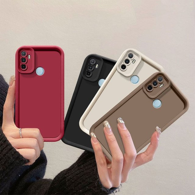 Stoßfeste Handyhülle mit Cartoon-Lächeln für OPPO A53s, A53 (2020), A33 (2020) und A11S (2021) in Weiß - Bild 1