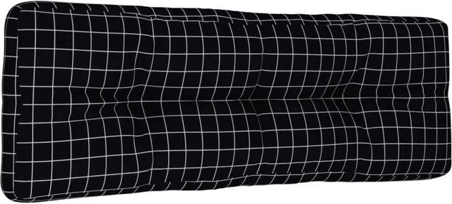 vidaXL Palettenkissen Schwarz Karomuster aus Polyester, B/T/H: 120 x 40 x 12 cm - Bild 1