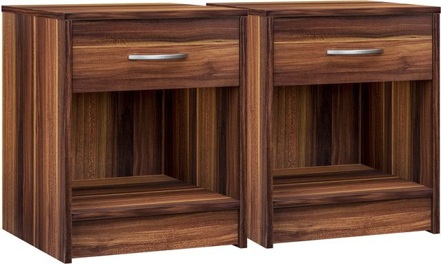 Deuba Nachttisch 2er-Set Merano modern Braun B/T/H: 50 x 40 x 35 cm - Bild 1