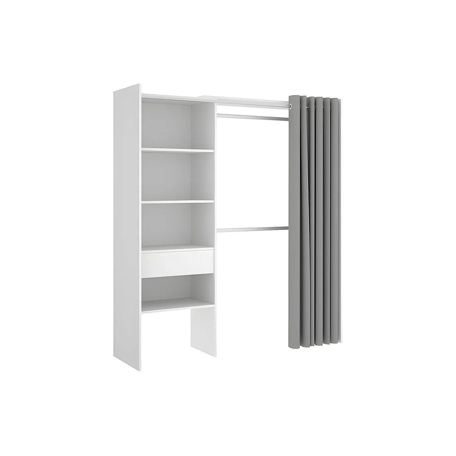Offener Kleiderschrank Laurent von Vente-unique in Weiß mit Kleiderstange - Bild 2