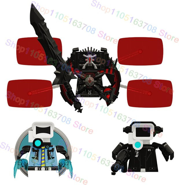 DR.TONG Skibidi Wc Modell Ziegel Puppen, Mini Action Figuren, Bausteine - Bild 1