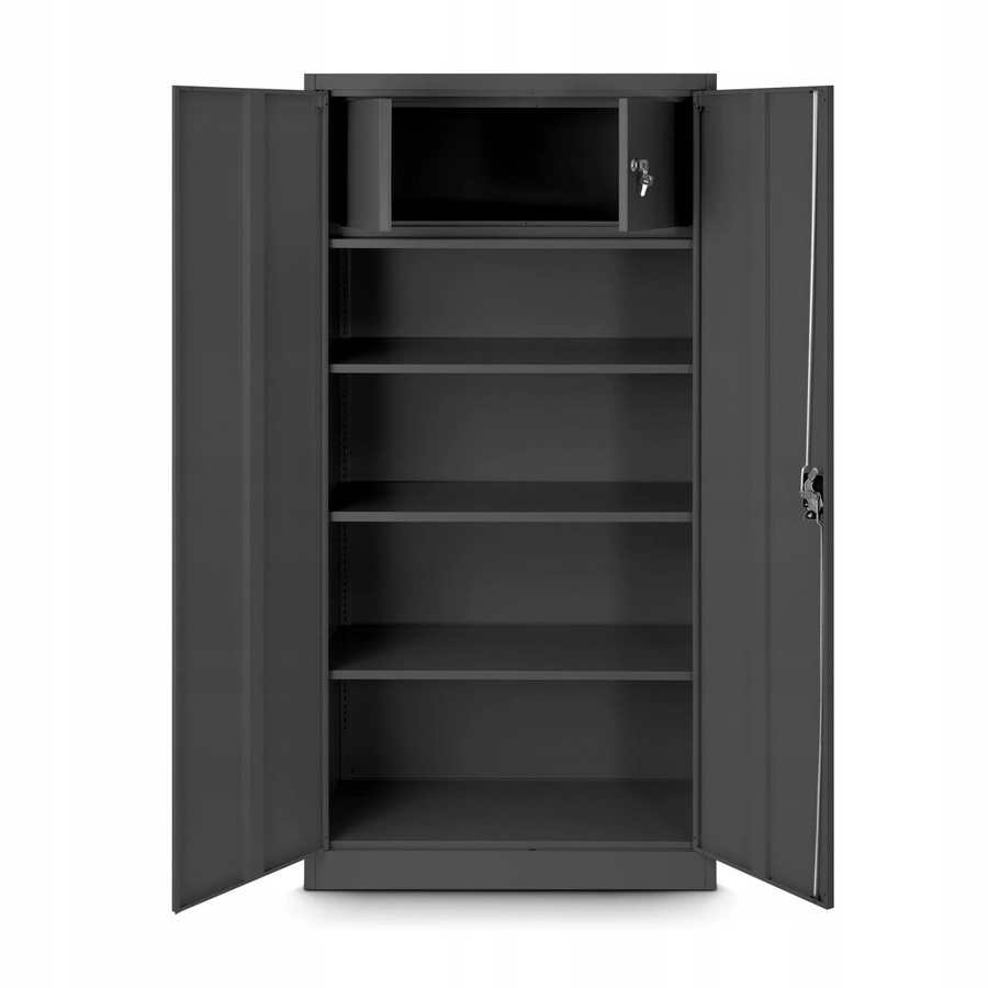JAN NOWAK Aktenschrank TOMASZ mit Geheimfach in Anthrazit, B/T/H: 90 x 45 x 185 cm - Bild 2