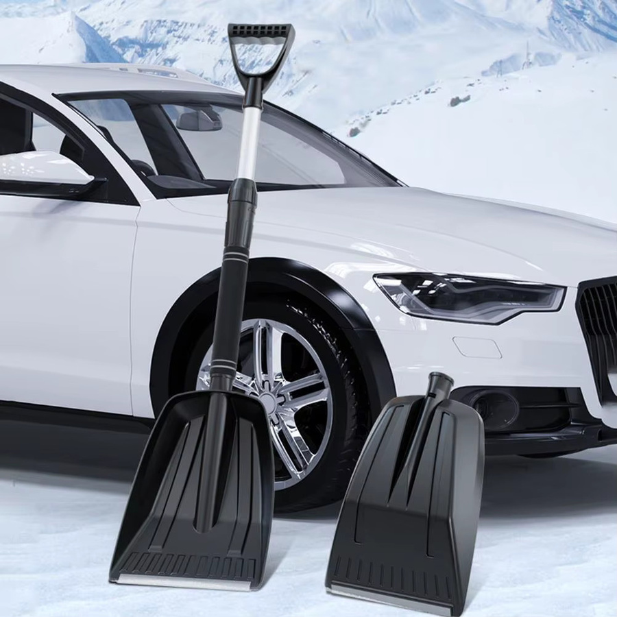 KITPIPI Teleskop-Winterschneeschaufel aus ABS-Kunststoff, zusammenklappbar und abnehmbar, Farbe: Schwarz - Bild 3