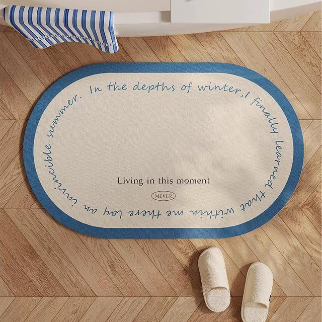 Saugfähige Badezimmer Bodenmatte aus Kieselgur, rutschfeste Fußmatte für WC und Haushalt, Farbe: Weiß, B/T: 60 x 40 cm - Bild 1