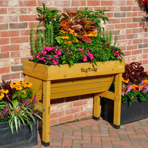 VegTrug Hochbeet Wallhugger aus Zedernholz in Natur, B: 103 cm, T: 46 cm, H: 80 cm - Bild 4