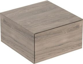 Geberit Seitenschrank One Wandhängender Badezimmerschrank in Braun mit Holzoptik, B/T/H: 45 x 24,5 x 47 cm - Bild 1