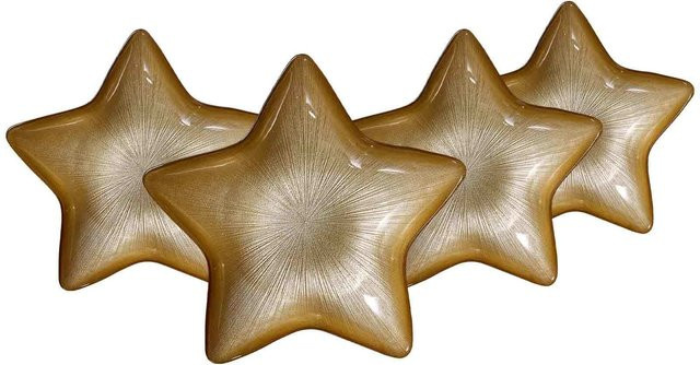 Ritzenhoff & Breker Teller Starlight Dinner Plate Multicolour Gold Durchmesser: 29 cm, 4er Set - Bild 1