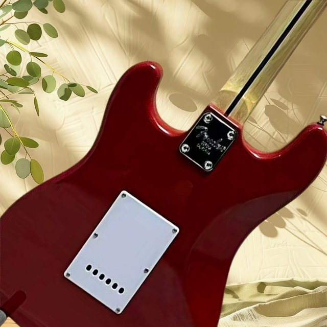 OUCEY Anfängergitarre mit Ahornhals und SSS Tonabnehmer in Rot - Bild 1