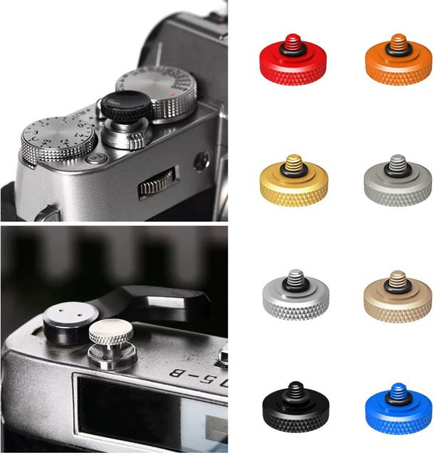 Kupfer Soft Auslöser aus Metall für Fujifilm X100, Leica, Nikon, Minolta und Olympus Kameras - Bild 1