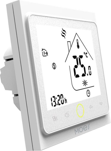 MOES Wi-Fi Smart Thermostat Temperaturregler mit App-Steuerung, kompatibel mit Alexa und Google Home, Weiß - Bild 1