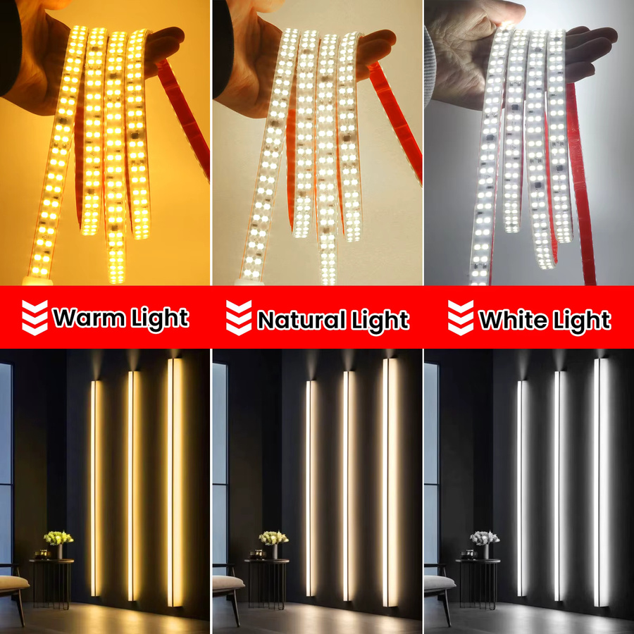 HEGEHE LED-Streifen wasserdicht mit 240 LEDs/m für Heimdekoration AC 220 V flexibler Bandstreifen mit selbstklebendem Klebeband - Bild 2