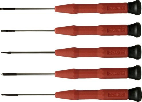 Connex Schraubendrehersatz PH, 5-teilig, rot/silber/schwarz - Bild 1