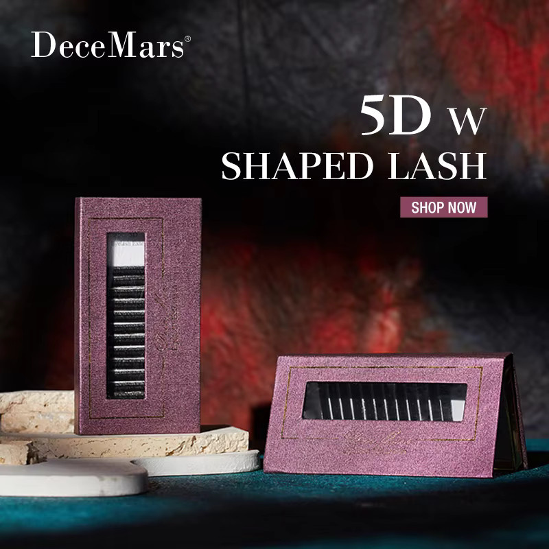 DeceMars 5D W-förmige Wimpernverlängerungen, 3er Set - Bild 4