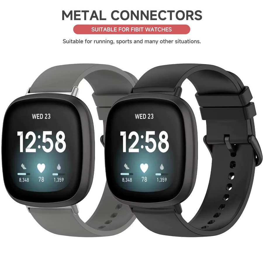 Fitbit Uhrenarmband Silikon, Schwarz, Unisex - Bild 3