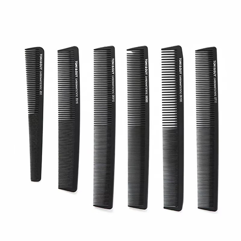 Schwarzer Haarkamm für Herren, ultradünner flacher Friseurkamm - Bild 4