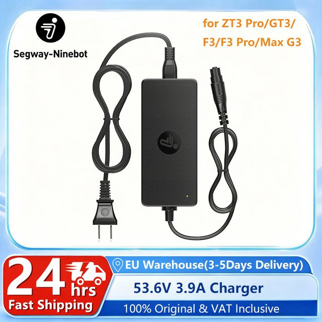 Ninebot By Segway Schnellladegerät 53,6V 3,9A für Elektroroller ZT3 Pro, GT3, F3, F3 Pro und Max G3 in Schwarz - Bild 1
