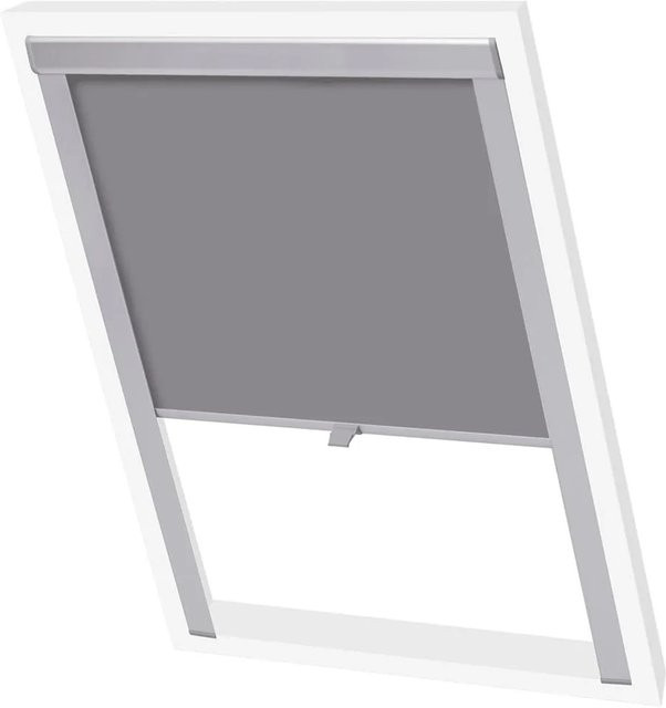 vidaXL Verdunklungsrollo Grau thermoisolierend aus Polyester - Bild 1