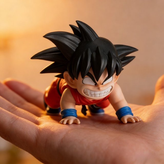 Bandai Dragon Ball Kriechender Goku, Actionfiguren, PVC-Statue, Einzelfigur - Bild 1
