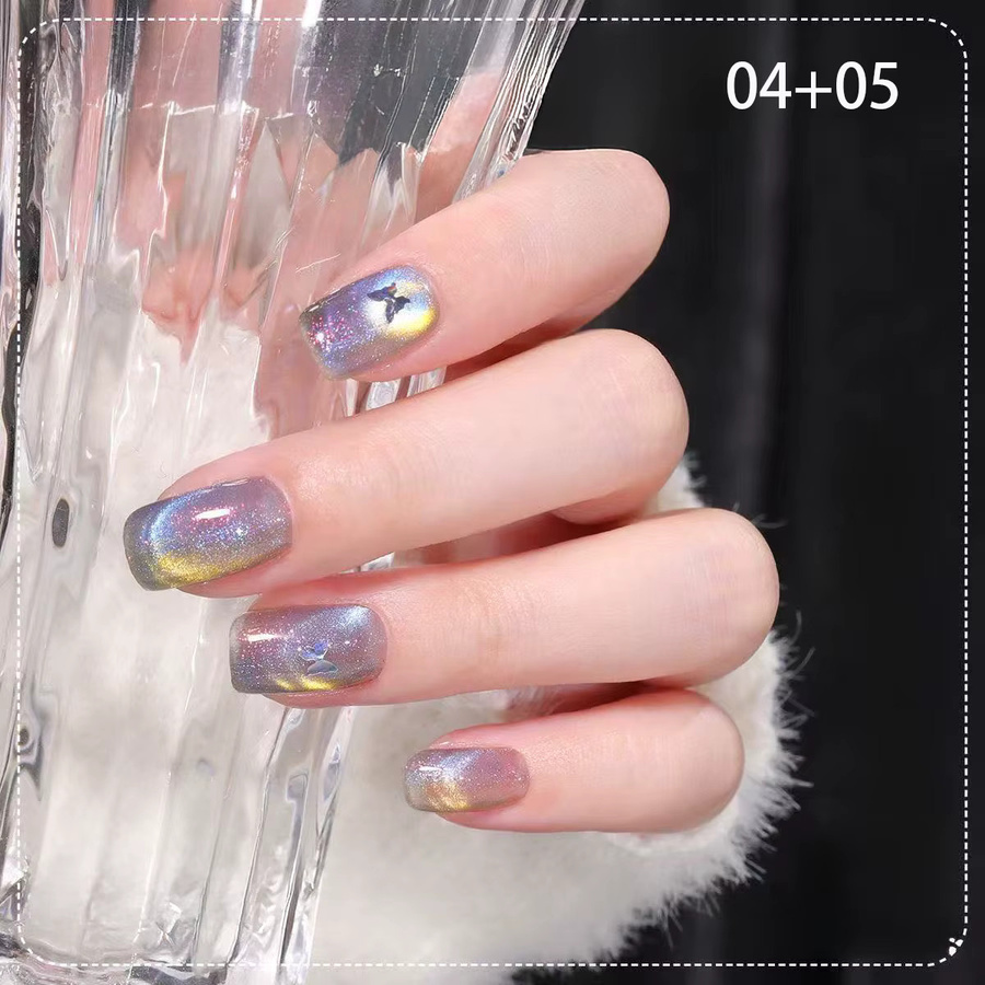 MIANEL Gel-Nagellack, Schimmernd, Rosa Gold Blau, 10 ml - Bild 3