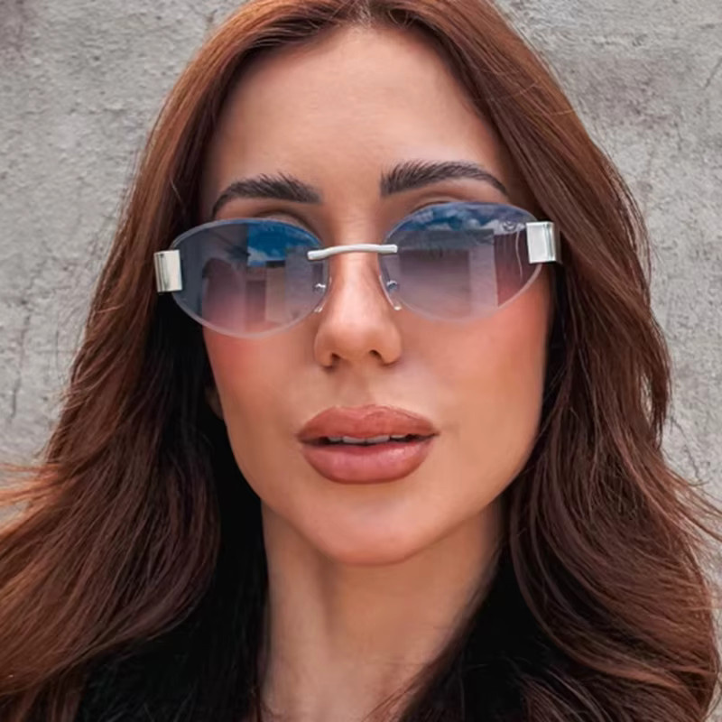 SHAUNA Sonnenbrille, randlos, oval, Metall, Unisex - Bild 1
