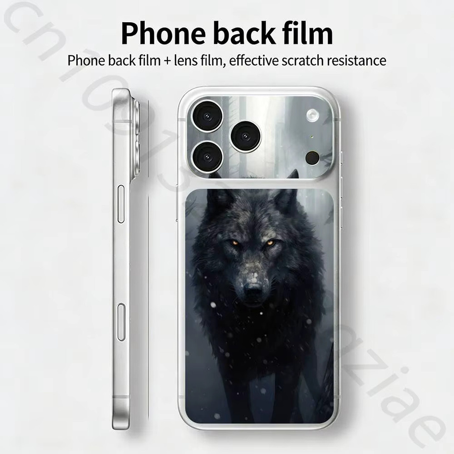 Der Wolf Rückseitenschutzfolie für iPhone 17 Pro Max und iPhone 17 Pro als 3D Skin Wrap in Mehrfarbig - Bild 5