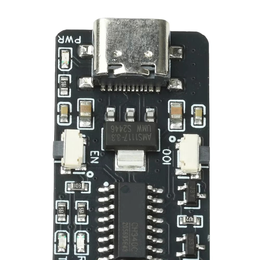 ESP-01/01S Drahtloses WiFi-Moduladapter ESP8266 Seriell zu WiFi mit CH340 Typ-C Anschluss, transparent/schwarz - Bild 4