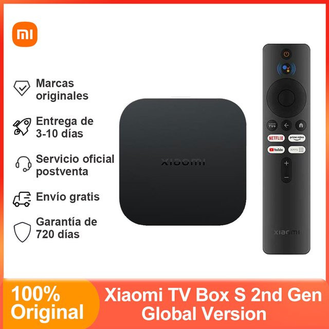 Xiaomi Mi TV Box S 2. Generation Smart Android TV Box mit Google TV, 4K Ultra HD und Dolby, Schwarz - Bild 1