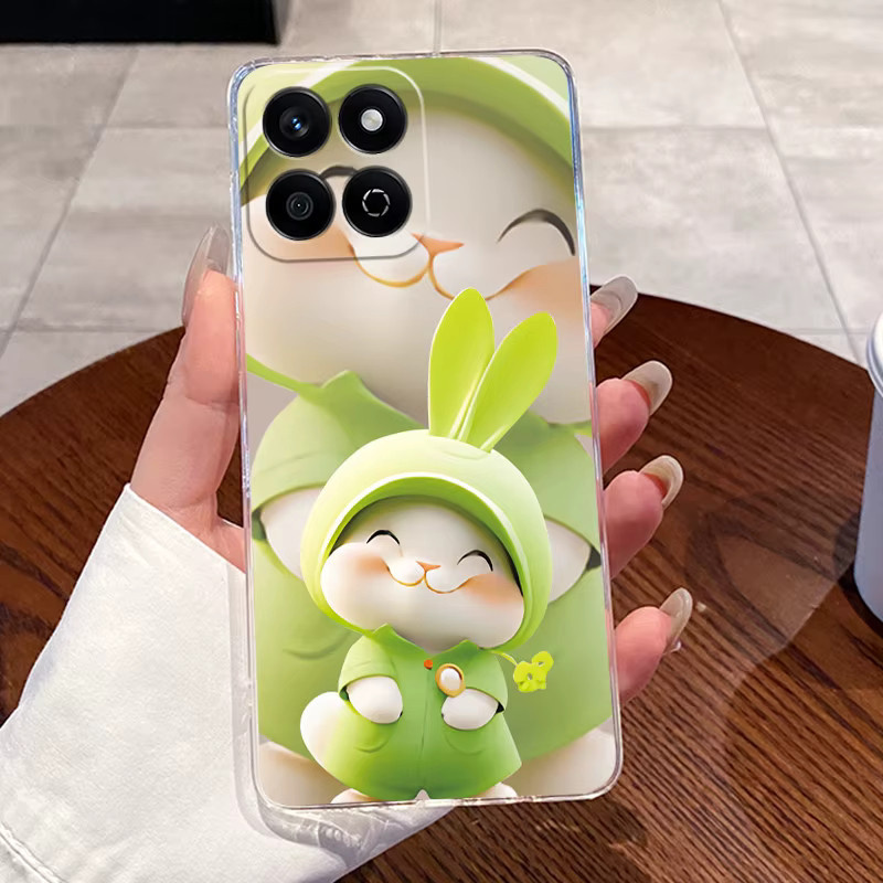Transparentes Silikon-Schutzgehäuse mit Drachen-Muster für dein Honor X7C Smartphone - Bild 1