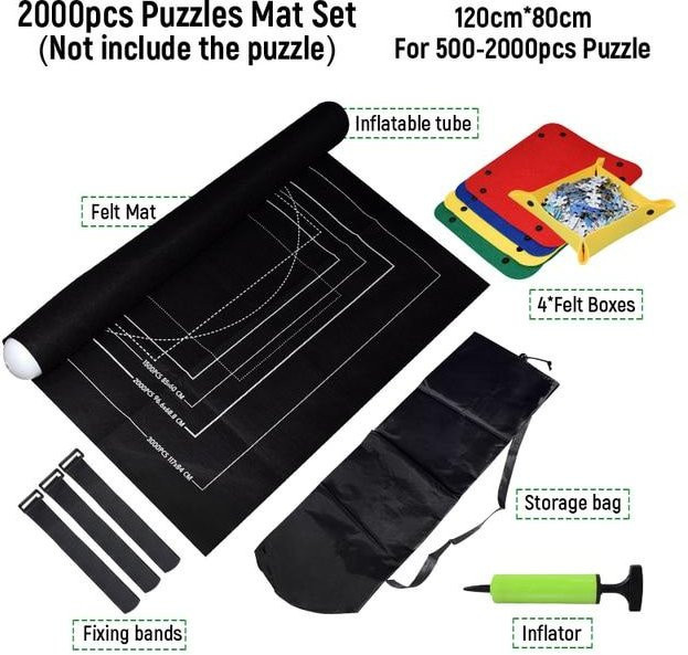 Tapis Puzzle-Matte, Puzzle-Rolle, Filzmatte, Spielmatte, bis zu 3000 Teile - Bild 1
