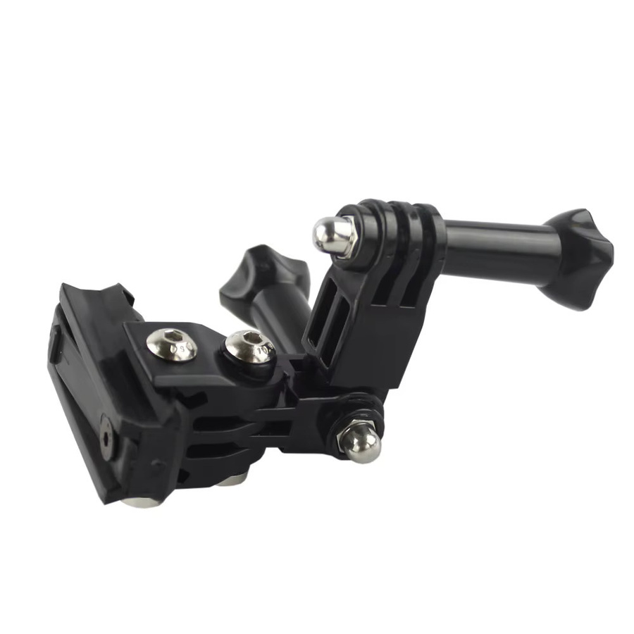 Taktische Helm Kamera Halterung für GoPro HD Hero 1-5 Action Kamera mit ARC Seite Führungsschiene in Schwarz, Multi-Winkel Einstellbar - Bild 2