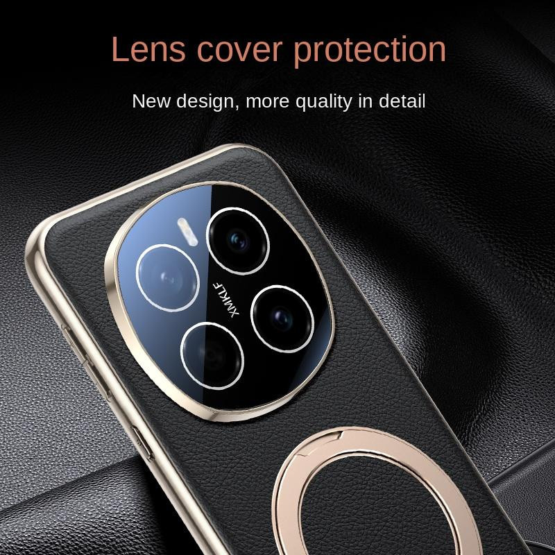 Premium Leder Handyhülle für Honor Magic 7 Pro mit 360 Grad drehbarem Ständer und Linsenschutz - Bild 3