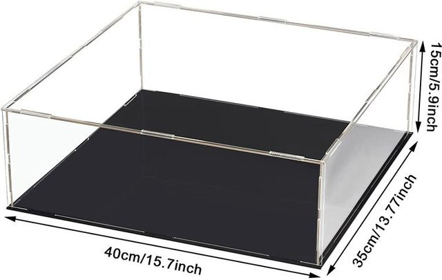 Whosee Acryl-Modell-Display-Box, transparente Aufbewahrungsbox aus Acryl, B/T/H: 40 x 35 x 15 cm - Bild 1