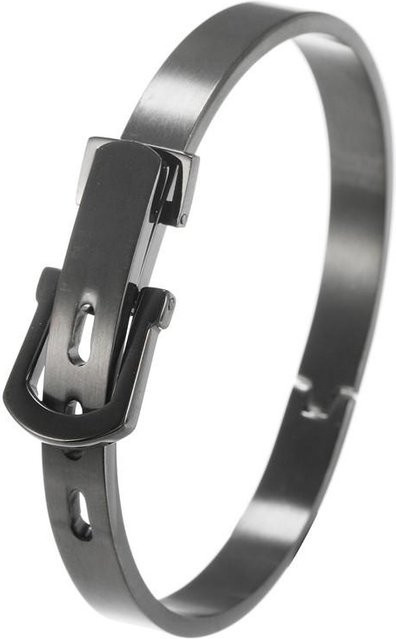 QINGLONG GOODS Herrenarmband Edelstahl, Schwarz, 18-19cm - Bild 1