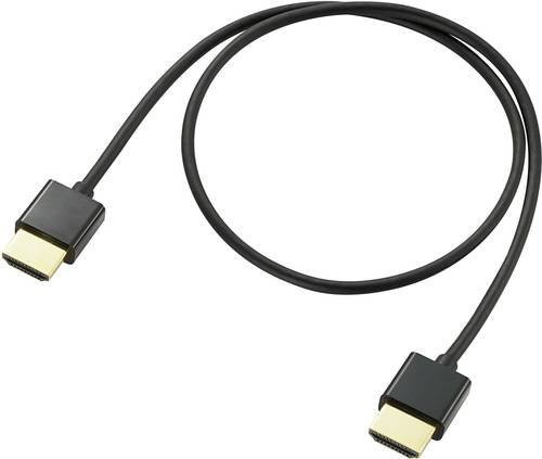 SpeaKa Professional HDMI Anschlusskabel 4K UHD mit Audio Return Channel und Ethernet/LAN in Schwarz, Länge: 0,50 m, Modell SP-9070576 - Bild 1