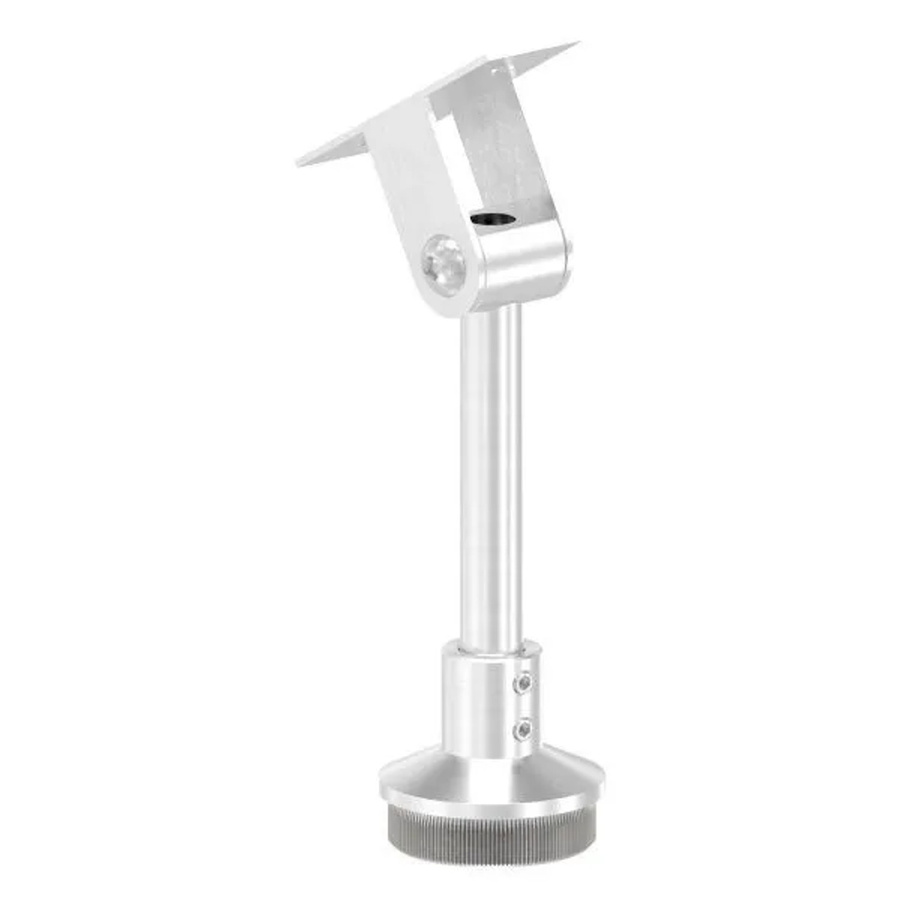 FeNau Rohrabschlussstopfen aus V2A Edelstahl in Silber für LED Handlauf mit Stift, Durchmesser: 42,4 mm - Bild 1