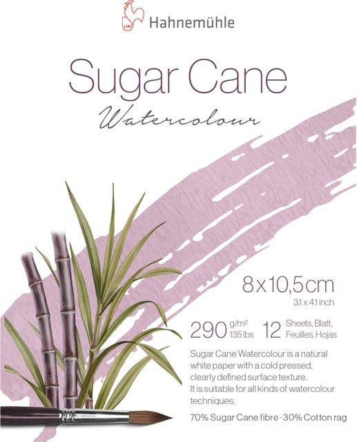 Hahnemühle Sugar Cane Watercolour Aquarellpapier aus Zuckerrohrfasern und Baumwolle, 12 Blatt - Bild 1
