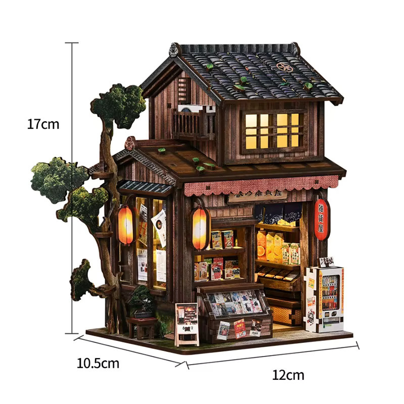 Battoom 3D-Puzzle DIY Holz-Buchnische Miniatur-Bausatz als Puppenhaus und Bücherregal für Erwachsene in Multicolor - Bild 6
