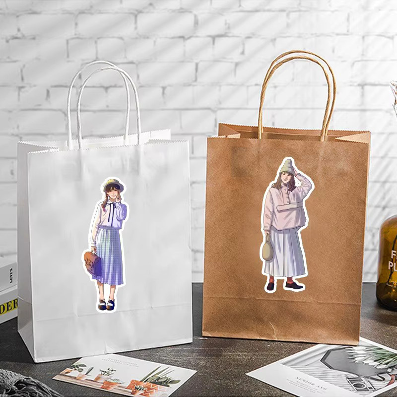 50 Stück Cartoon Mädchen Graffiti Aufkleber von Anime Worlds Store in Multicolour für Fahrrad, Notizbücher und Federmäppchen - Bild 2