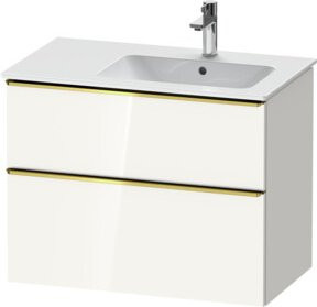 Duravit Waschtischunterschrank D-Neo, Wandmontage, Weiß Hochglanz, B/T/H: 81 x 46,2 x 62,5 cm - Bild 1