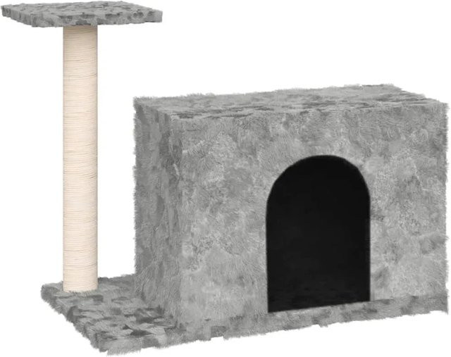 vidaXL Kratzbaum für Katzen in Grau mit Sisal-Kratzsäule, Höhe: 51 cm, Breite: 40 cm, Tiefe: 40 cm - Bild 1