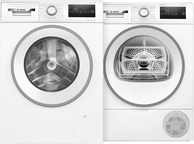 Bosch Waschmaschinen-Set WAN2822A und WTH85VWJN in Weiß mit Quick Wash und Dampfprogrammen - Bild 1