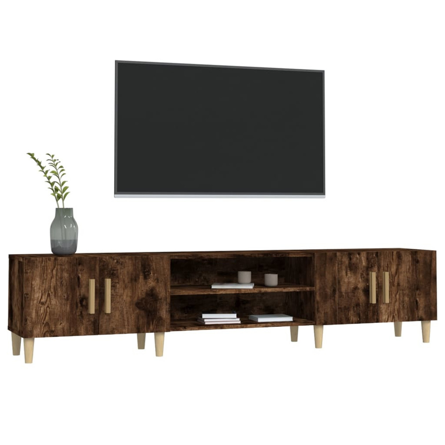 vidaXL TV-Schrank aus Räuchereiche, B/T/H: 180 x 40 x 40 cm - Bild 5