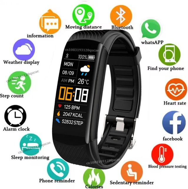 Ola Esporte Smartwatch, Schwarz, Kunststoff, Silikon, Unisex - Bild 1